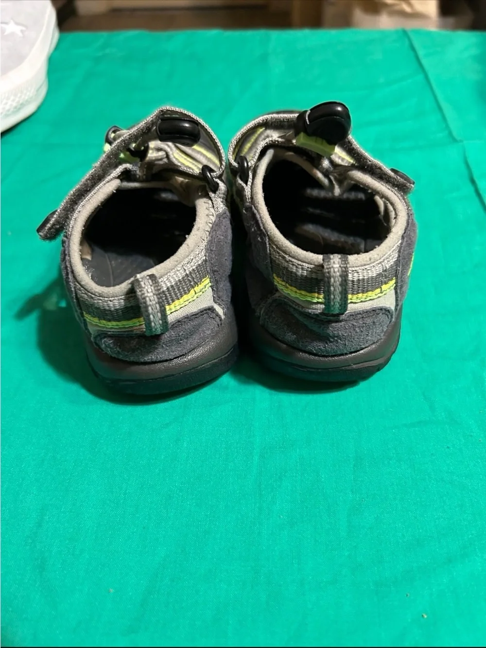 Keen Kids Grey and Lime Closed-Toe Water Sandals